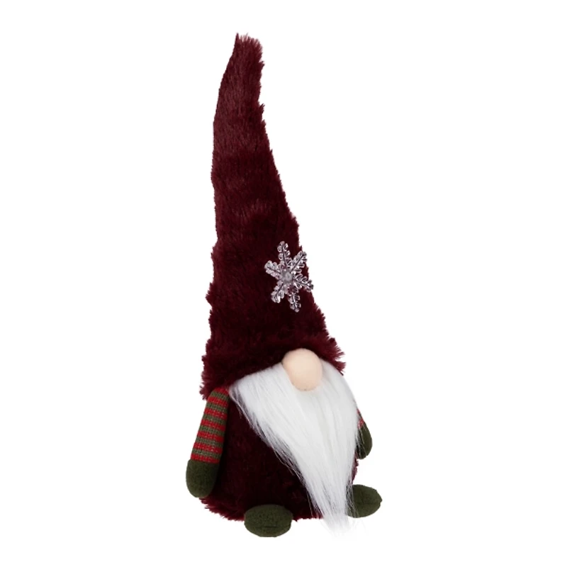 Red Gnome with LED Snowflake