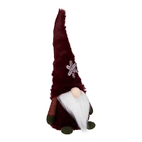 Red Gnome with LED Snowflake