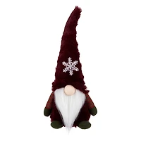 Red Gnome with LED Snowflake