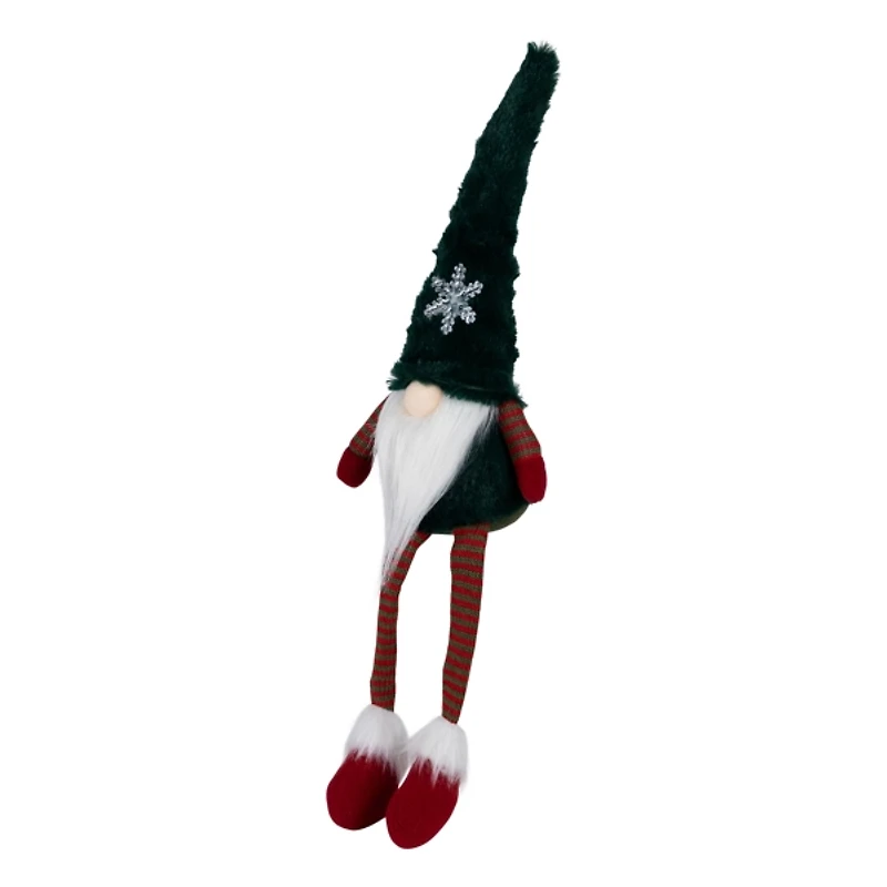 Green Gnome with LED Snowflake