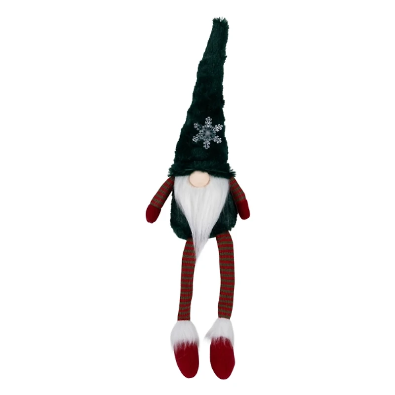 Green Gnome with LED Snowflake