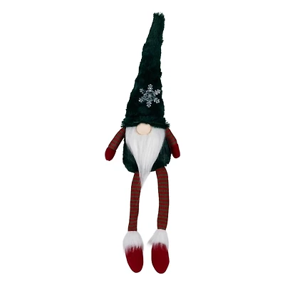 Green Gnome with LED Snowflake