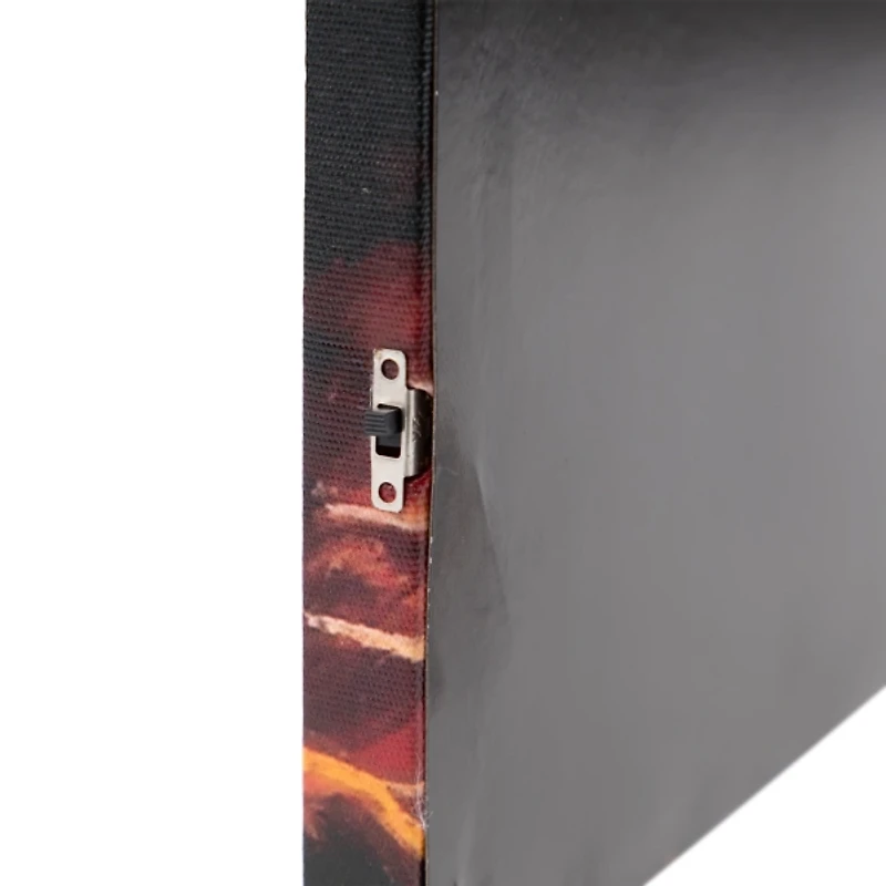 LED Santa with Gifts Canvas Art Print