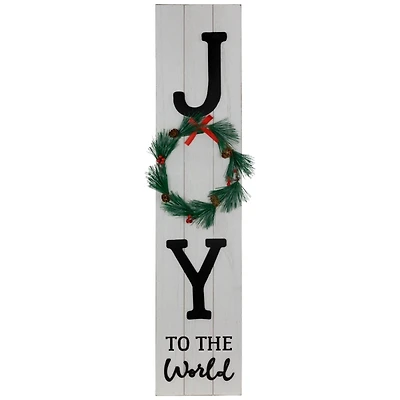 Joy to the World Wreath Christmas Porch Board