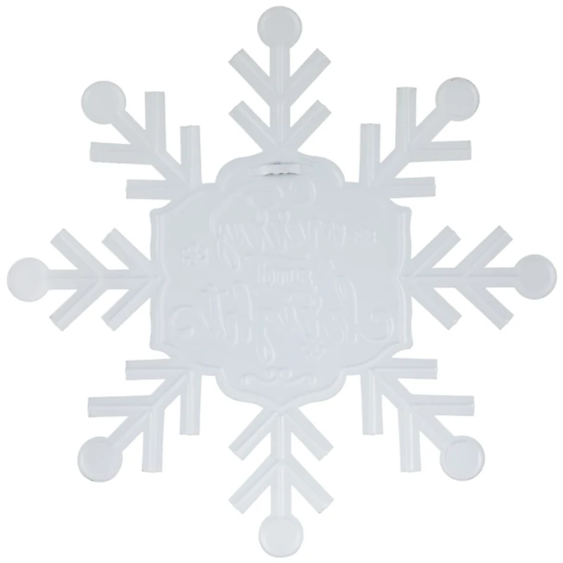 Merry and Bright Snowflake Wall Plaque