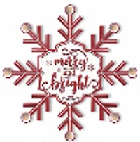 Merry and Bright Snowflake Wall Plaque