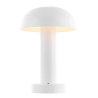 White Metal LED Cordless Touch Lamp, 10 in.