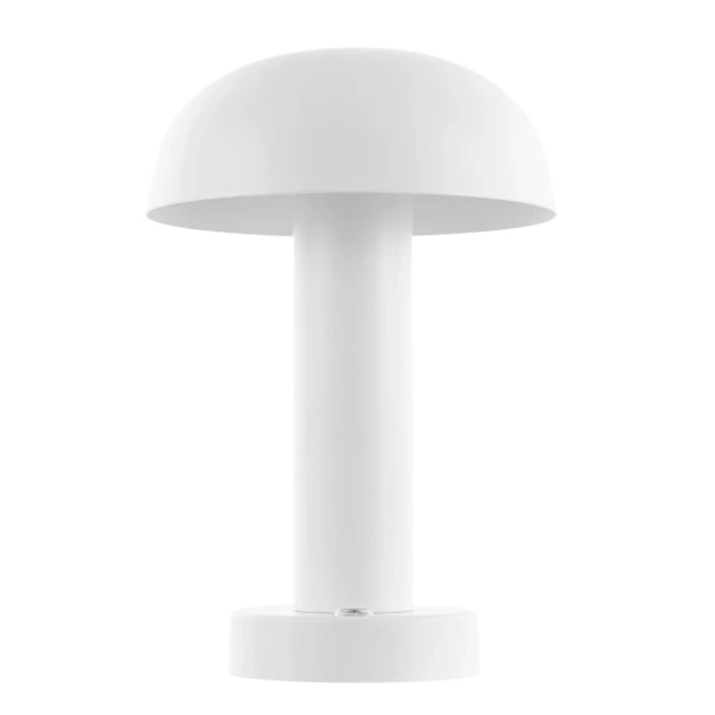 White Metal LED Cordless Touch Lamp, 10 in.