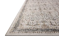 Anniston Ivory Stone Washable Area Rug, 5x8
