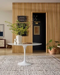 Annitston Ivory Stone Washable Area Rug, 8x10