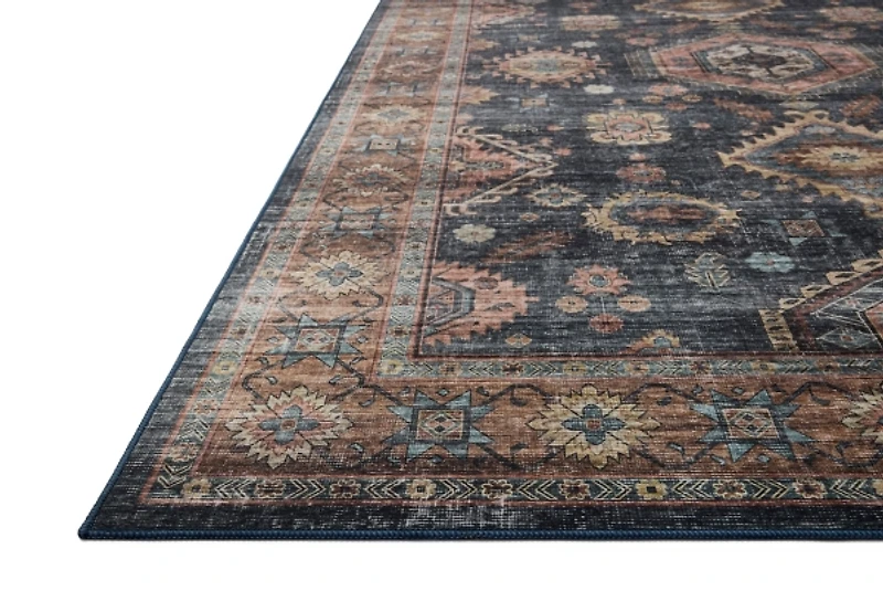Anniston Denim Sunset Washable Area Rug