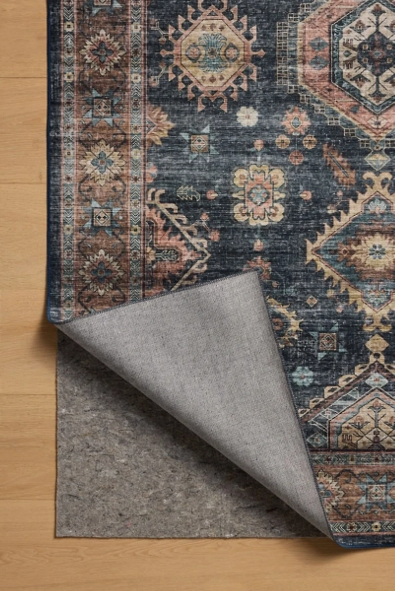 Anniston Denim Sunset Washable Area Rug