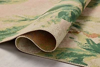 Clay and Green Palm Trees Area Rug, 5x7