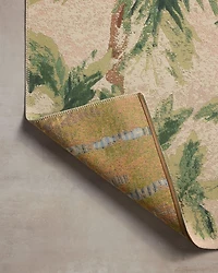 Clay and Green Palm Trees Area Rug, 5x7