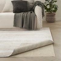 Ivory Gridlock Non-Slip Rug Pad