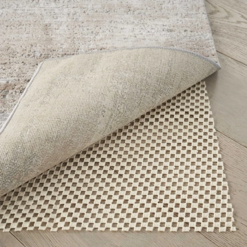 Ivory Gridlock Non-Slip Rug Pad
