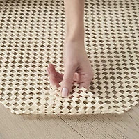 Ivory Gridlock Non-Slip Rug Pad