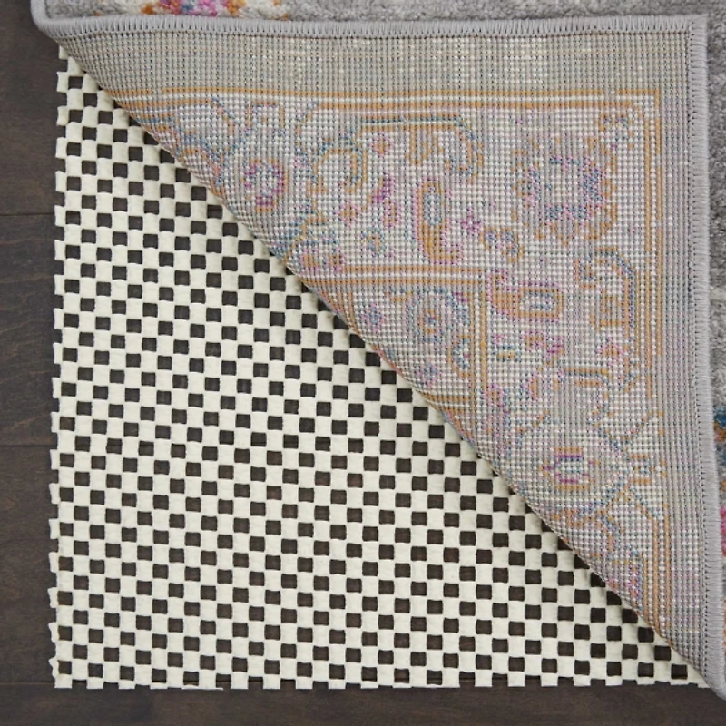 Ivory Gridlock Non-Slip Rug Pad