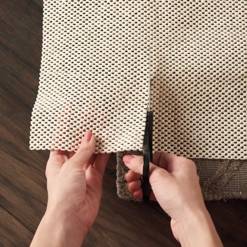 Ivory Gridlock Non-Slip Rug Pad, 9x12