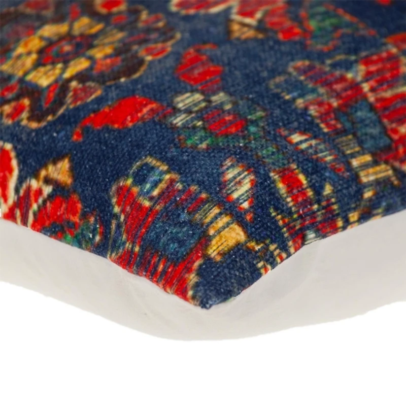 Blue Woven Tapestry Pillow