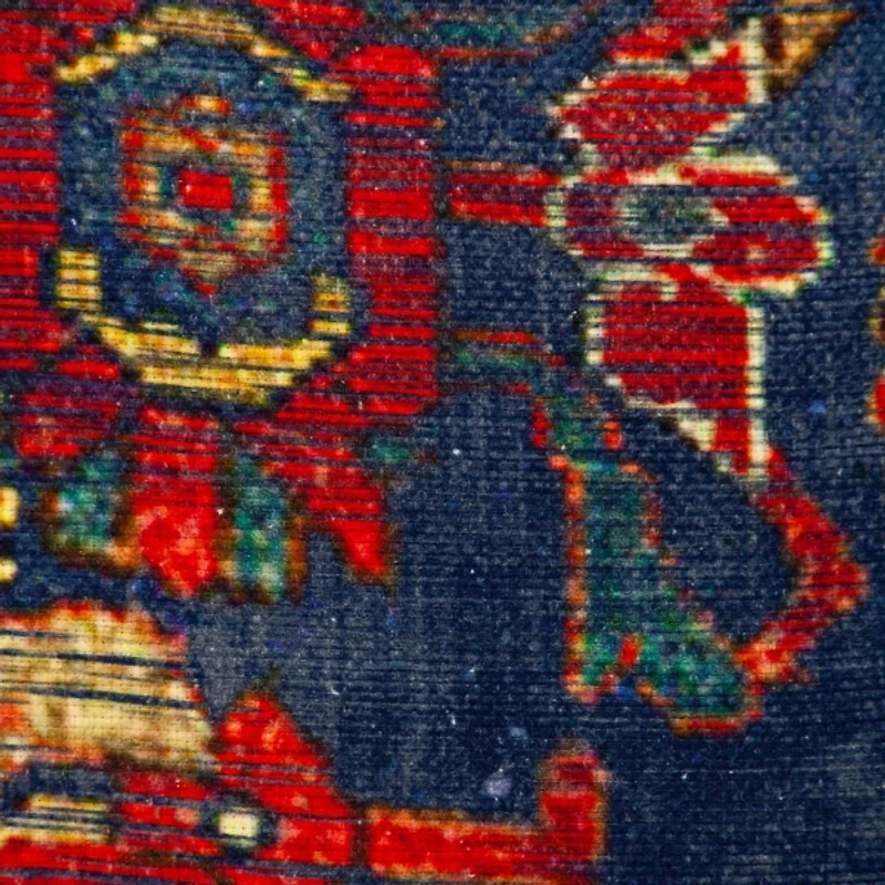 Blue Woven Tapestry Pillow