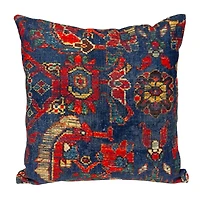 Blue Woven Tapestry Pillow