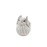 Cream Resin Bird Figurines, Set of 3