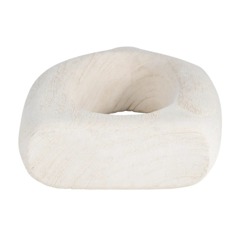 White Wood Cut Out Vase