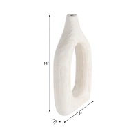 White Wood Cut Out Vase