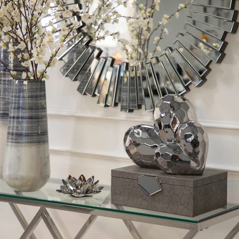 Silver Heart Figurine