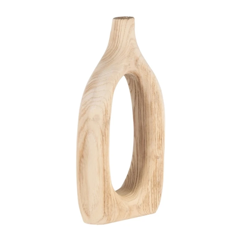 Natural Wood Cut Out Vase