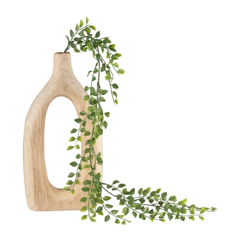 Natural Wood Cut Out Vase