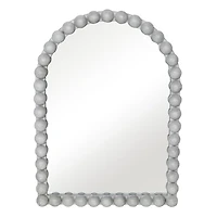 White Knobby Arch Wall Mirror