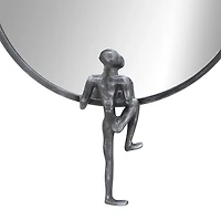 Black Metal Figure Wall Mirror