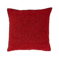 White on Red Snowflakes Chenille Pillow
