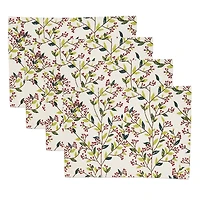 Red Berry Delight Cotton Placemats, Set of 4