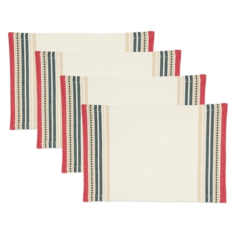 Merry Pines Cotton Placemats, Set of 4