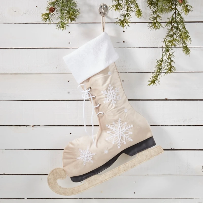 Tan Winter Skate Stocking