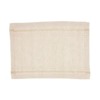 Natural Leno Striped Placemats, Set of 4