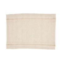 Natural Leno Striped Placemats, Set of 4