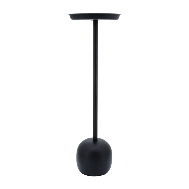 Black Metal Orb Base Accent Table