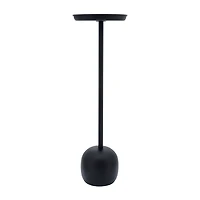 Black Metal Orb Base Accent Table