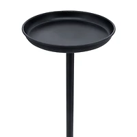 Black Metal Orb Base Accent Table