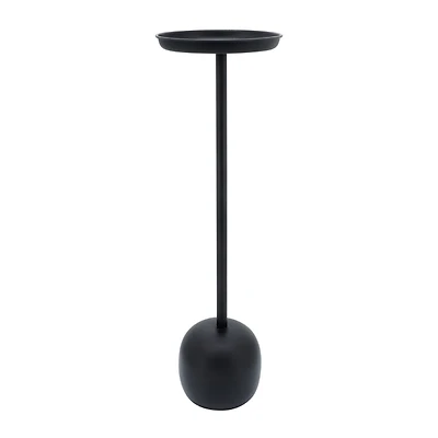 Black Metal Orb Base Accent Table