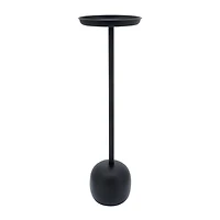 Black Metal Orb Base Accent Table
