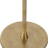 Gold White Modern Round Pedestal Accent Table