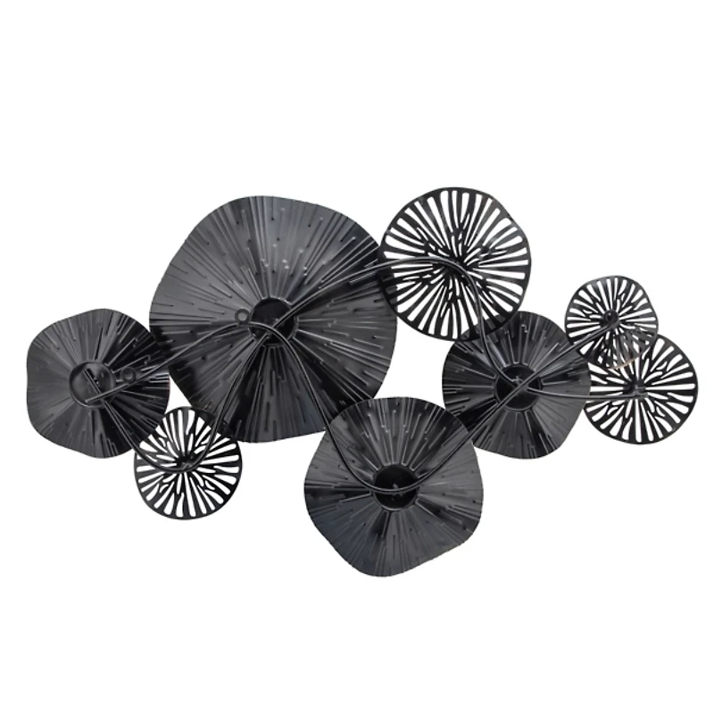 Gray Dimensional Lily Pads Wall Plaque