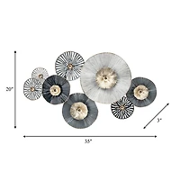 Gray Dimensional Lily Pads Wall Plaque