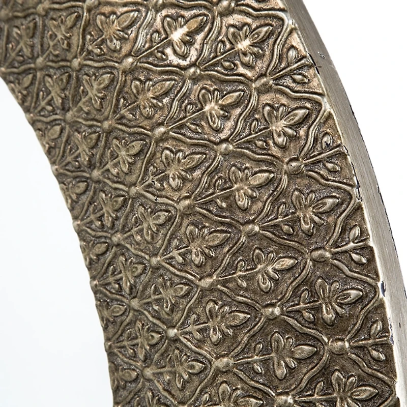 Round Bronze Woven Texture Wall Mirror