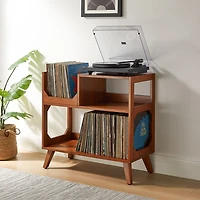 Asheville Walnut Record Player Stand, 32.5 in.